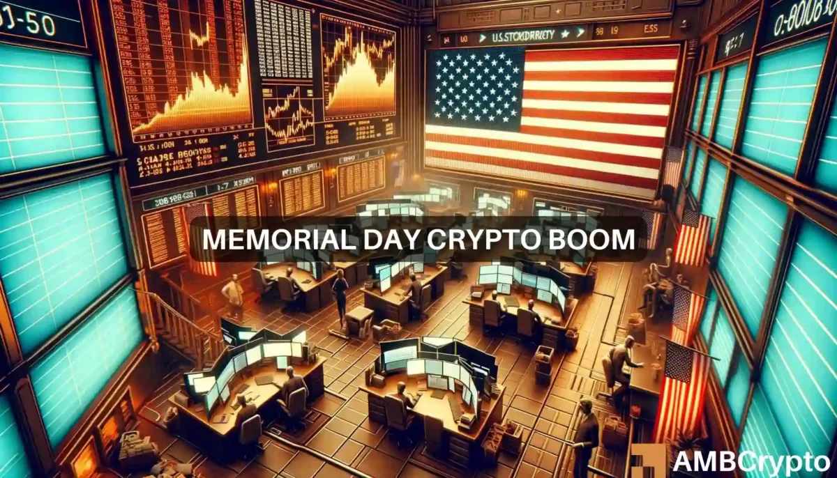 Memorial Day surge: Bitcoin hits $70K as U.S. stock markets pause