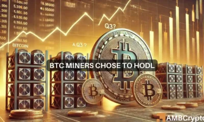 Bitcoin miners are hodling