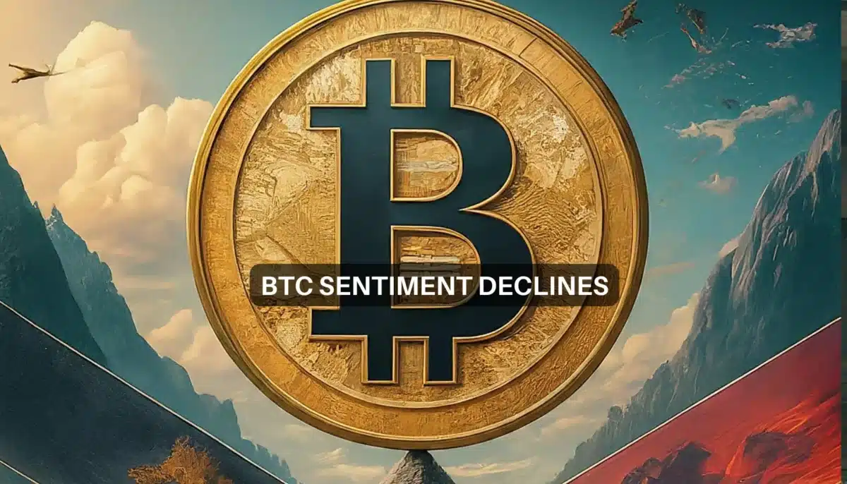 Bitcoin sentiment declines, but it's a good sign for BTC's prices