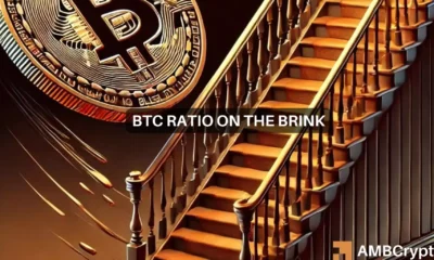 Bitcoin ratio at the make-or-break level: Will support hold?